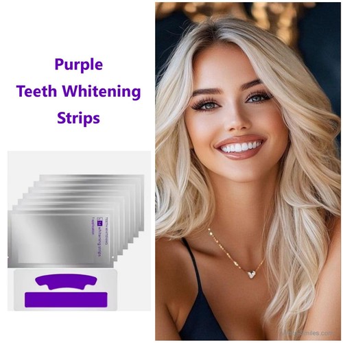Strisce sbiancanti denti viola - denti,